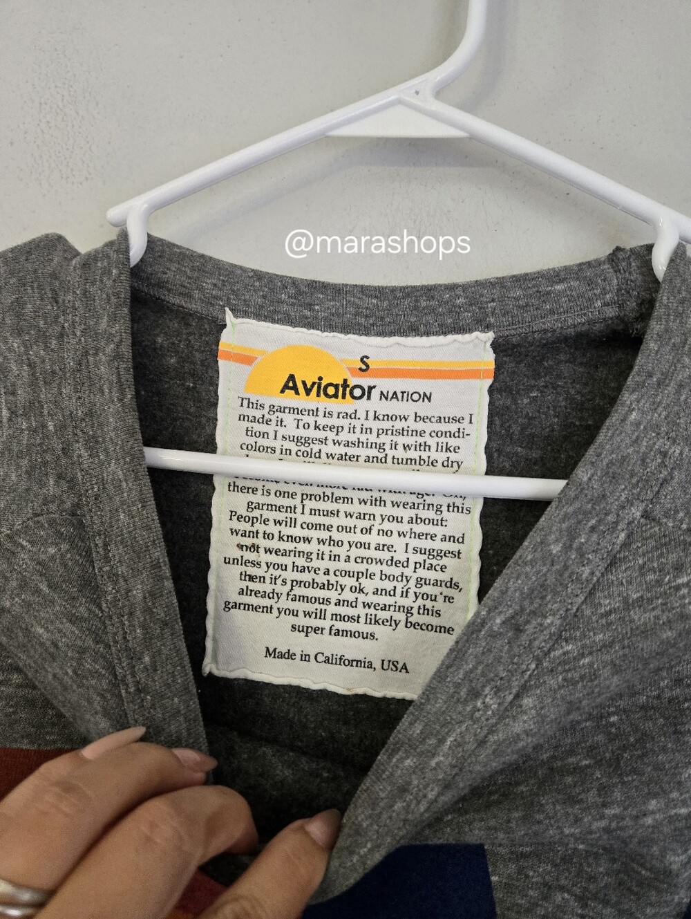 Aviator Nation Logo Sweatshirt Heather Grey - Picture 6 of 7